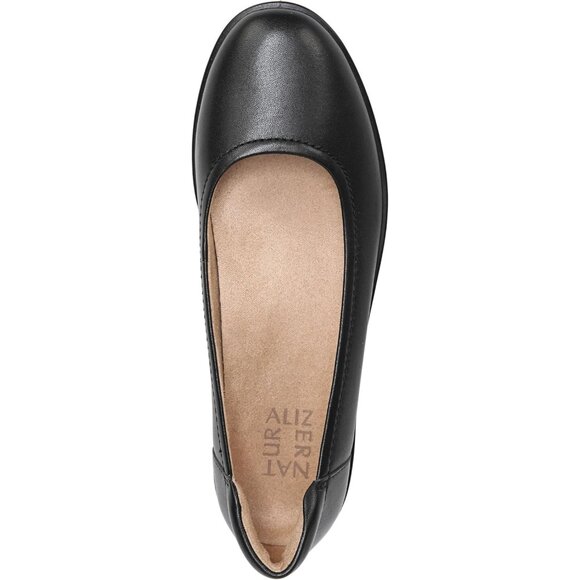 Naturalizer Women's Black Closed Rounded Toe Slip on Flexy Ballet Flat Shoes - Picture 5 of 9